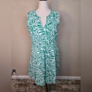 George Green and White Floral Midi Dress XL (6204)
